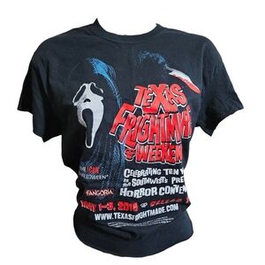 Texas Frightmare Horror Convention SCREAM Ghostface Black Graphic Tee